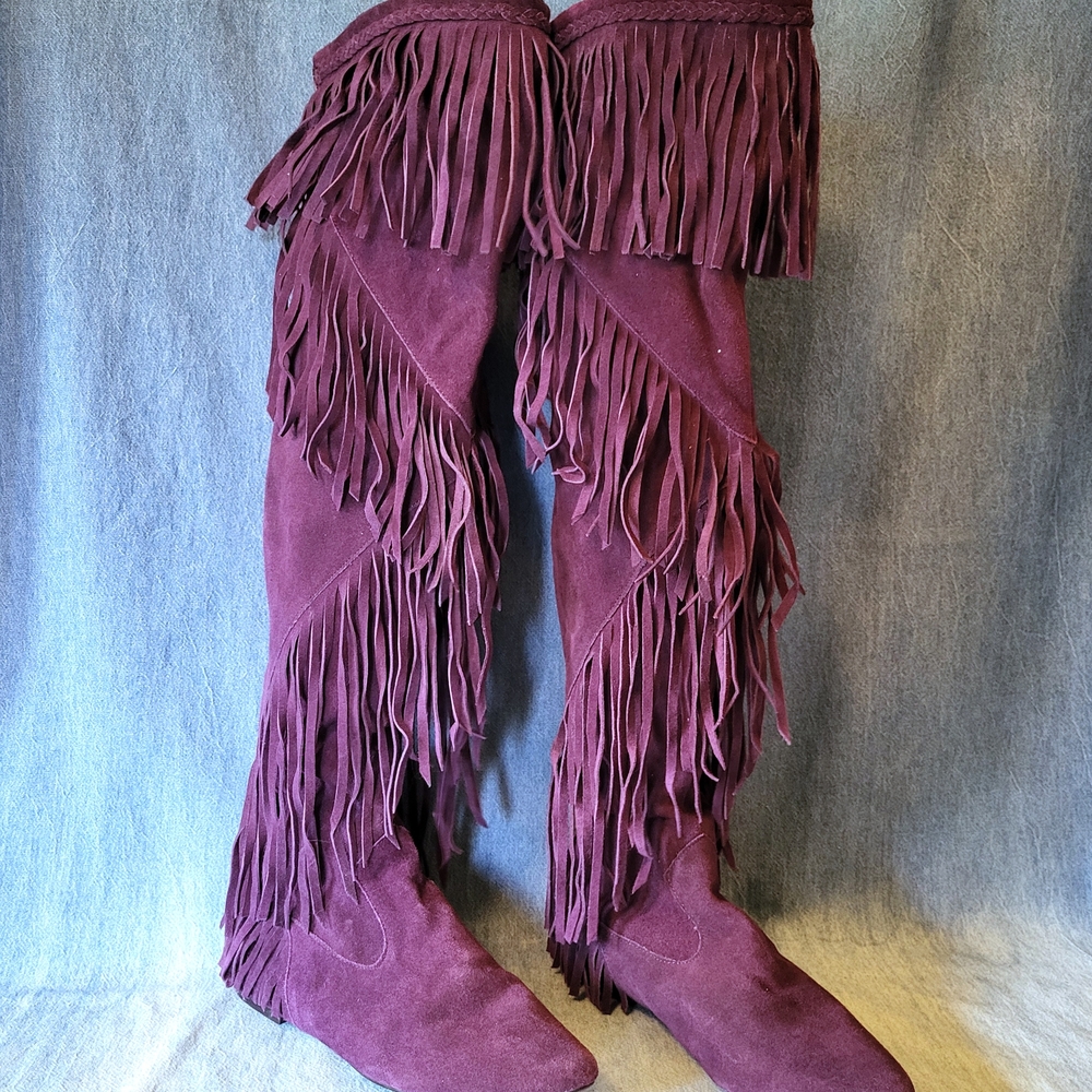 Sam Edelman Purple Suede Boots